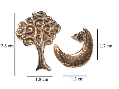El Yapımı 925 Ayar Gümüş Bronz Küpe